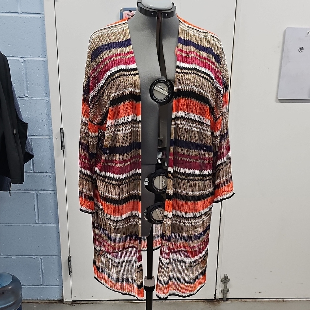 Ruby Rd. Vibrant Striped Cardigan